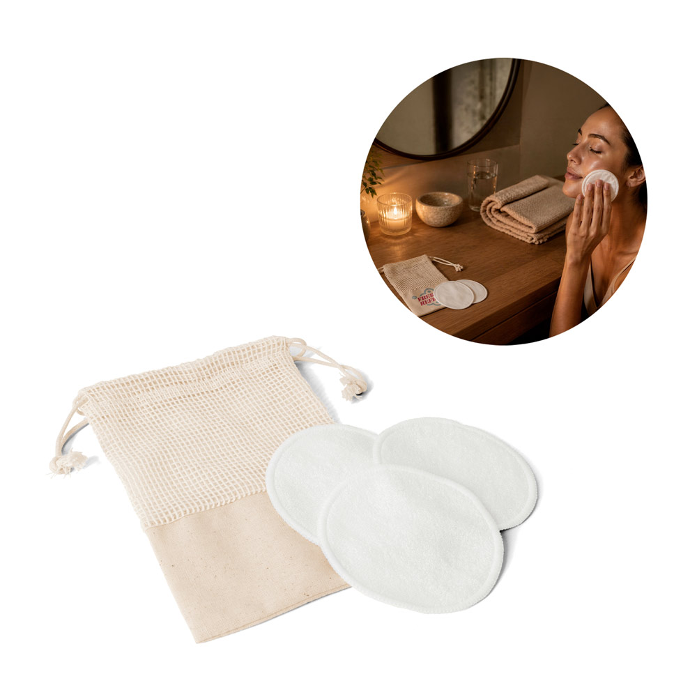 ELISE. Conjunto de 3 discos de limpeza facial laváveis e reutilizáveis — foto 1 de 2