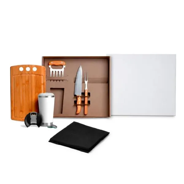 KIT PARA CHURRASCO COM COPO TÉRMICO - 6 PÇS — foto 1 de 1