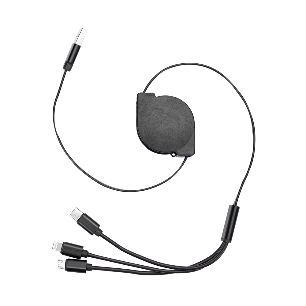 CABO USB RETRÁTIL 3 EM 1 — foto 1 de 1
