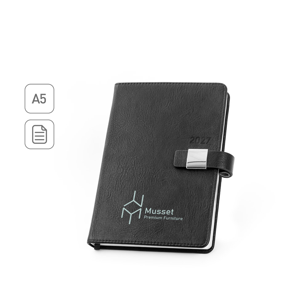 MUSSET A5. Agenda A5 em PU (58% reciclado) — foto 1 de 2