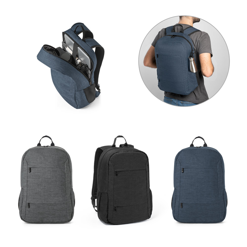 BUSINESS. Mochila para notebook (15'6") em poliéster reciclado 300D com compartimento almofadado (18 L) — foto 1 de 4