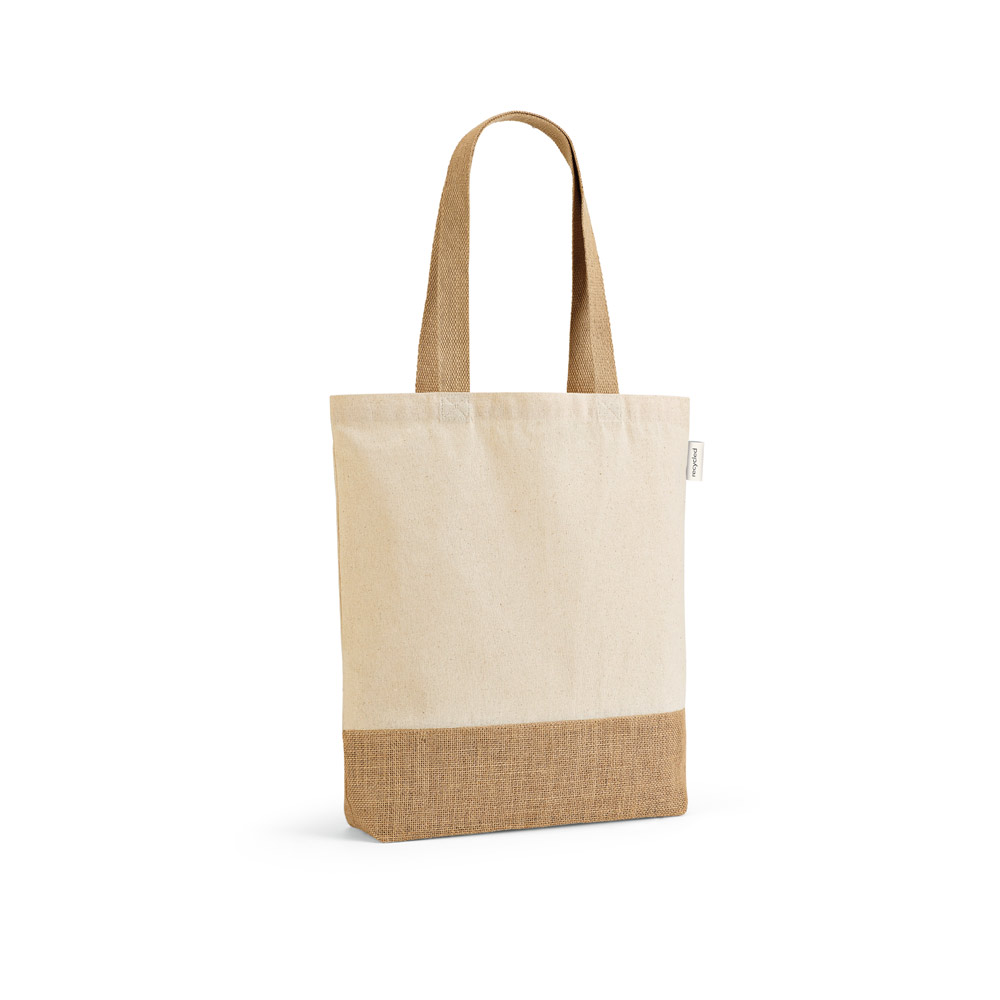 MALDIVAS. Sacola em 70% algodão reciclado e 30% poliéster reciclado (180 g/m²) com base em juta — foto 1 de 2