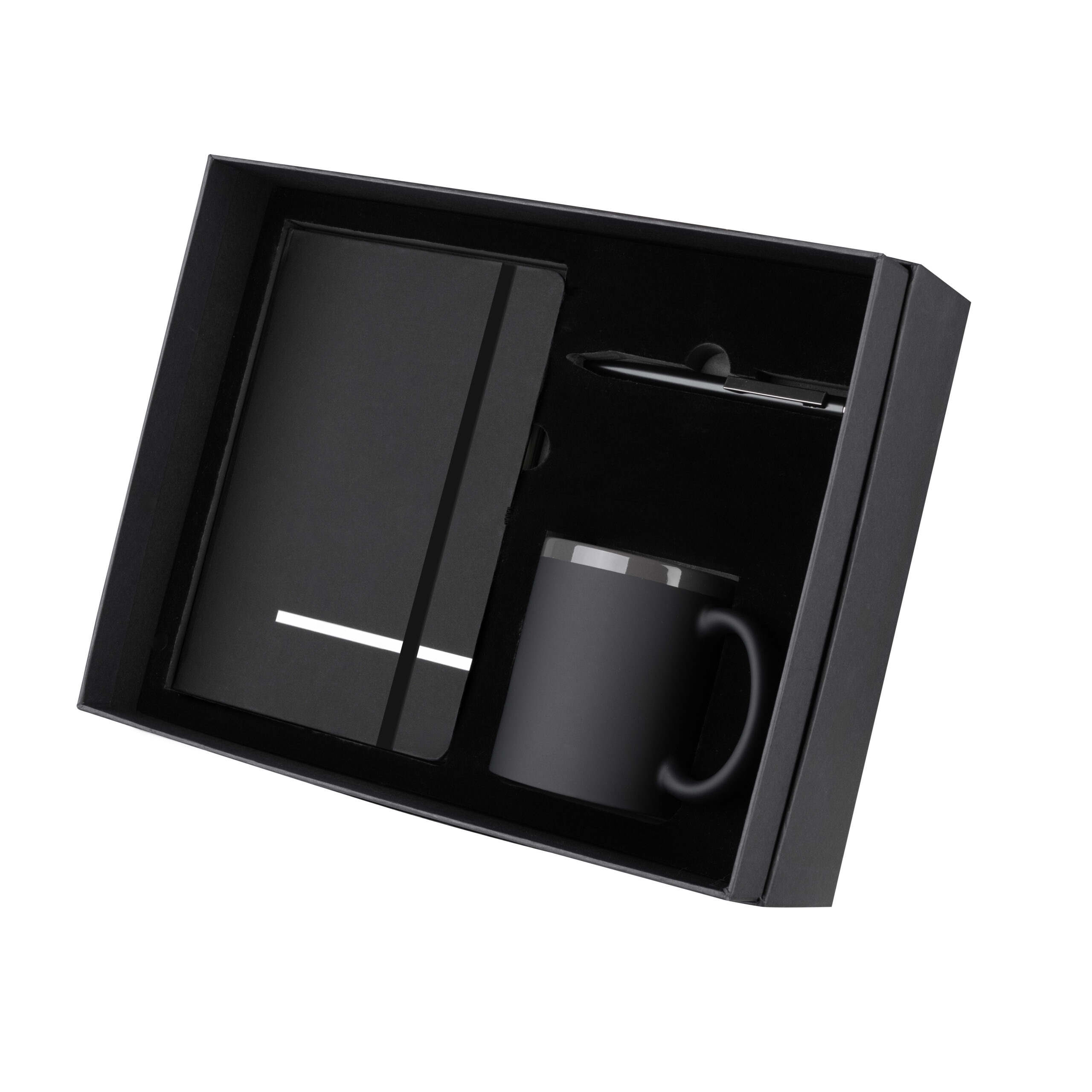 Kit escritório contendo caderno a5 com capa dura, 80 folhas - 70g — foto 1 de 8
