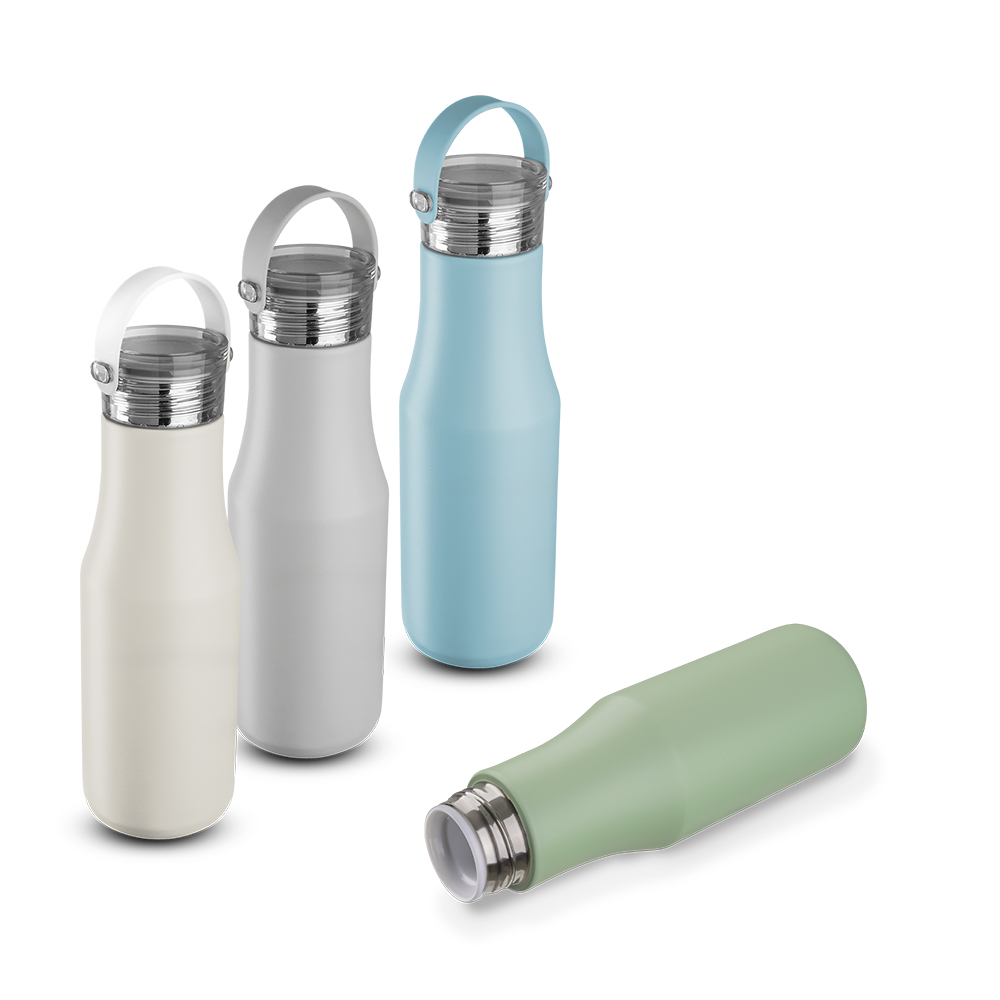 Garrafa térmica em aço inox com parede dupla isolada a vácuo - 500 ml — foto 1 de 10
