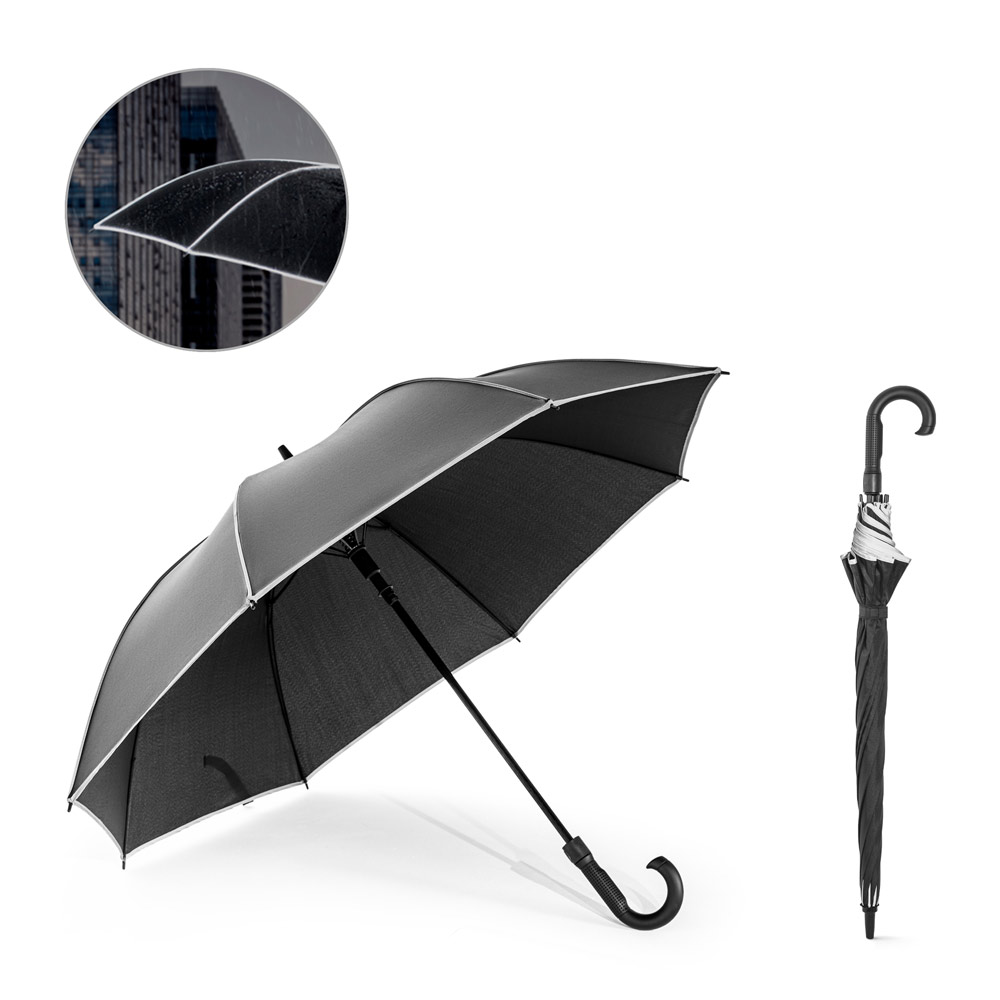 FINNLEY. Guarda-chuva de 27" em poliéster 100% reciclado pongee 190T à prova de vento — foto 1 de 2