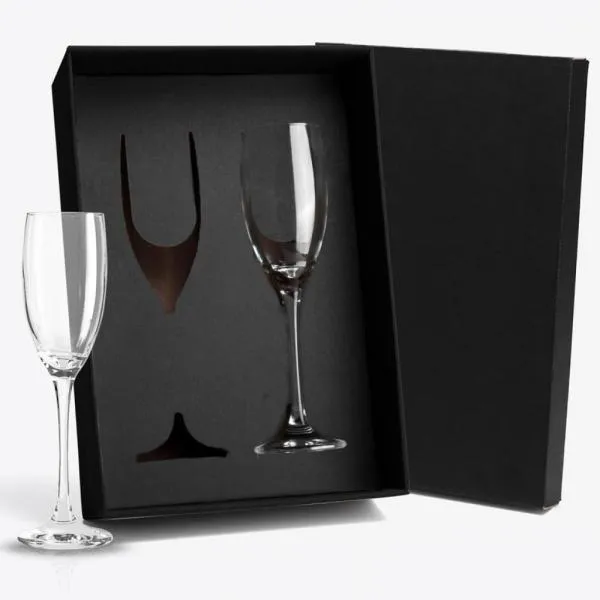 JOGO DE TAÇAS DE VIDRO P/ CHAMPAGNE 190 ML - 2 PÇS — foto 1 de 2