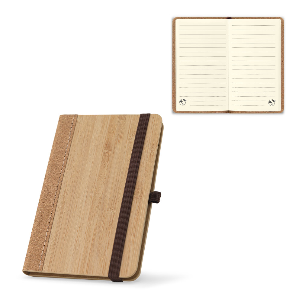 ORWELL POCKET. Caderno de bolso de capa dura em folha de bambu e cortiça com páginas pautadas recicladas — foto 1 de 2