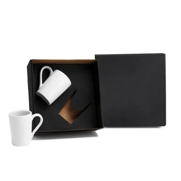 KIT CANECAS EM CERÂMICA BRANCA - 230ML — foto 1 de 4