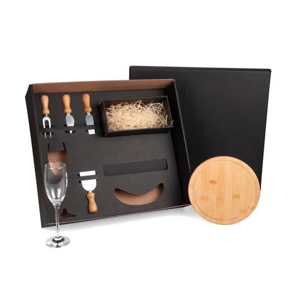 KIT QUEIJO E CHAMPAGNE - 6 PÇS - NÃO ACOMPANHA GARRAFA — foto 1 de 4