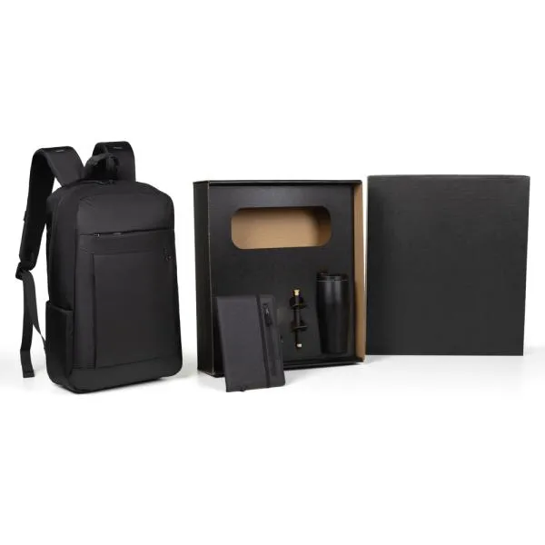 KIT MOCHILA, COPO, CADERNO E CANETA - 4 PÇS — foto 1 de 4