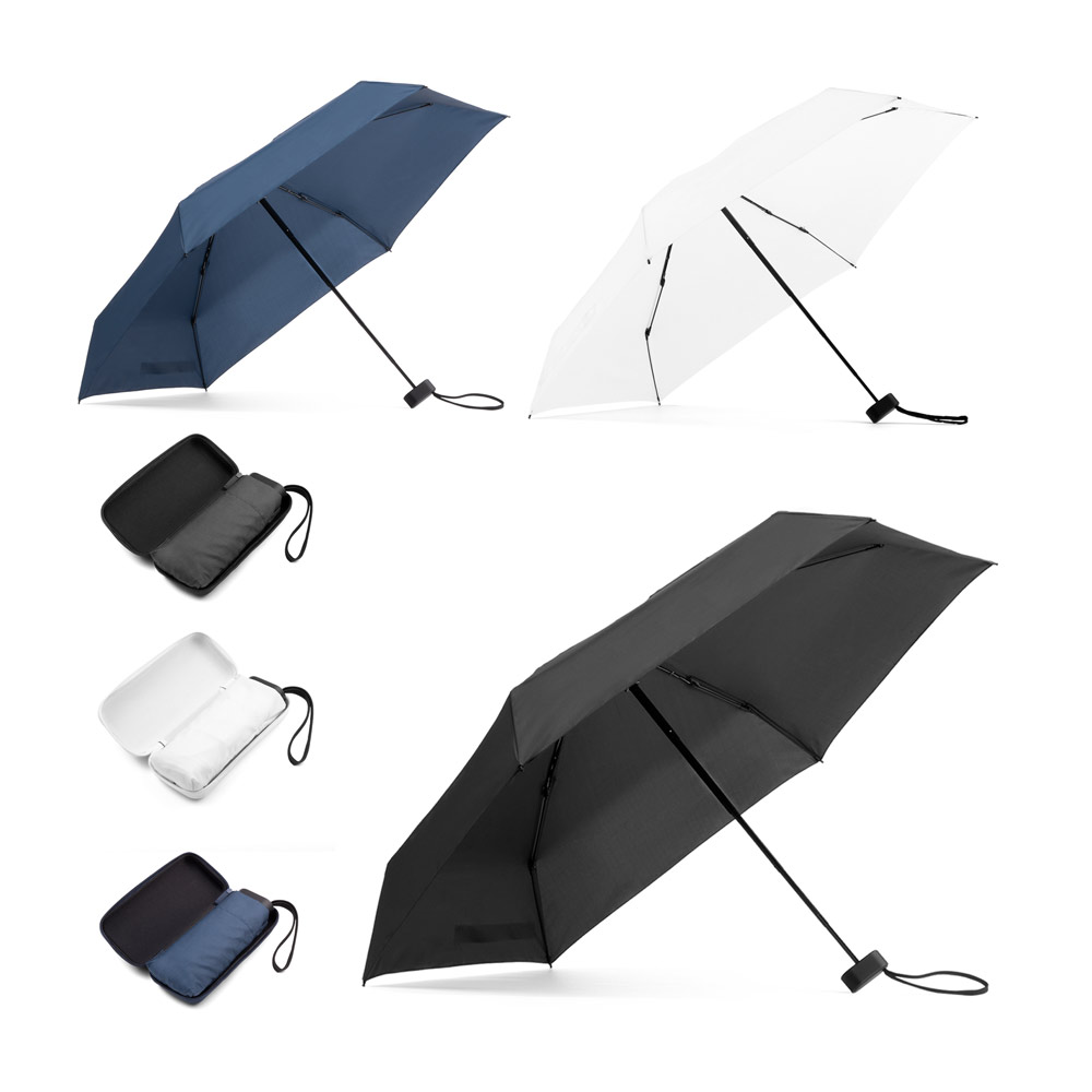 EMMA. Mini guarda-chuva compacto de 19” em pongee 190T — foto 1 de 4