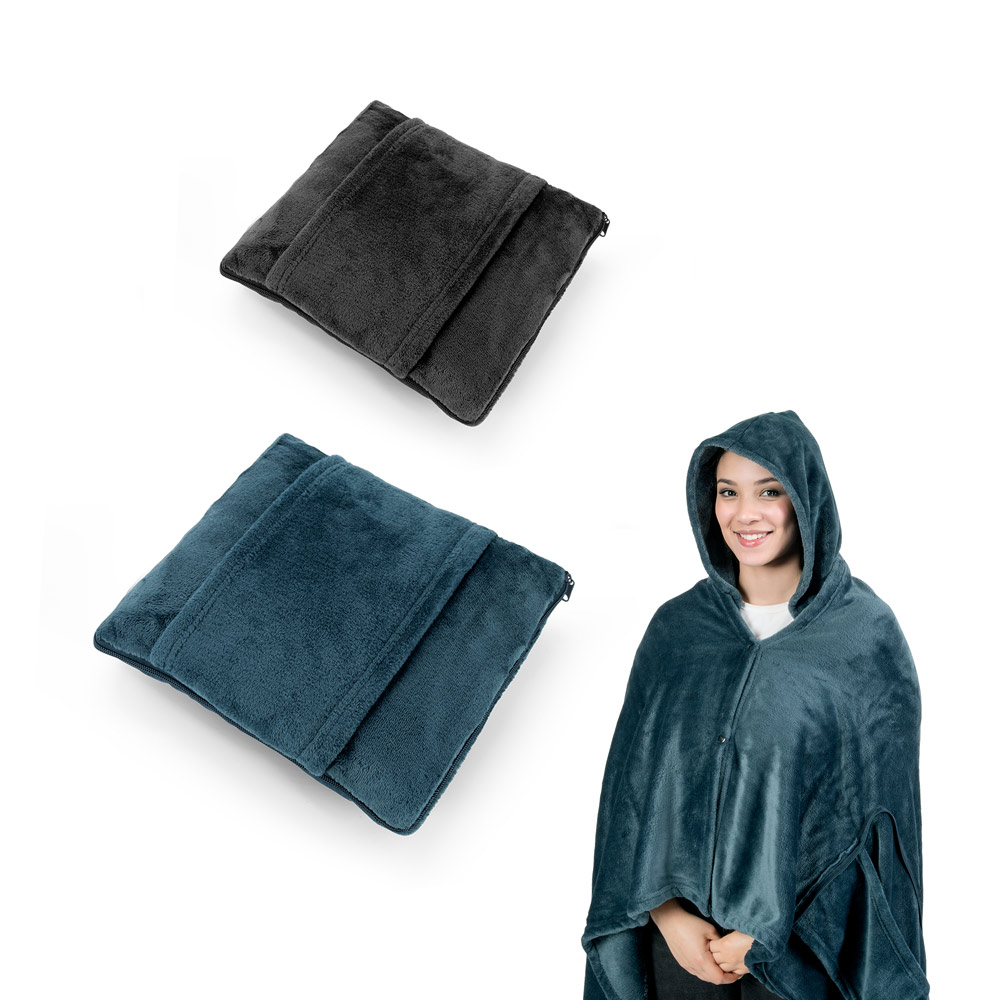 SNUGGY. Manta 3 em 1 em tecido polar (220 g/m²) ideal para viagens — foto 1 de 3