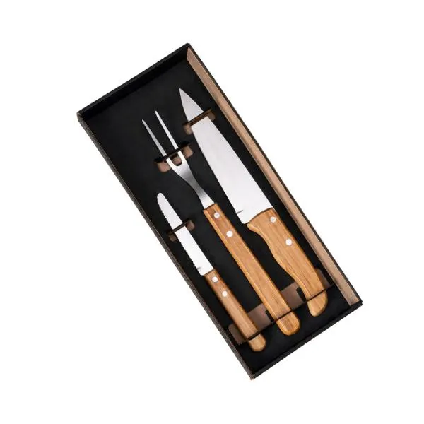 KIT DE FACAS COM TAMANHO 7", 4" E GARFO - 3 PÇS — foto 1 de 4