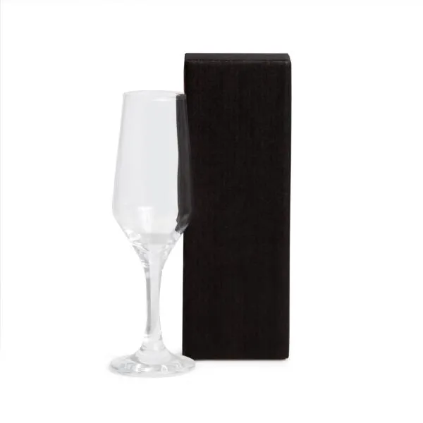 TAÇA DE VIDRO P/ CHAMPAGNE COM CAIXA - 186 ML — foto 1 de 1