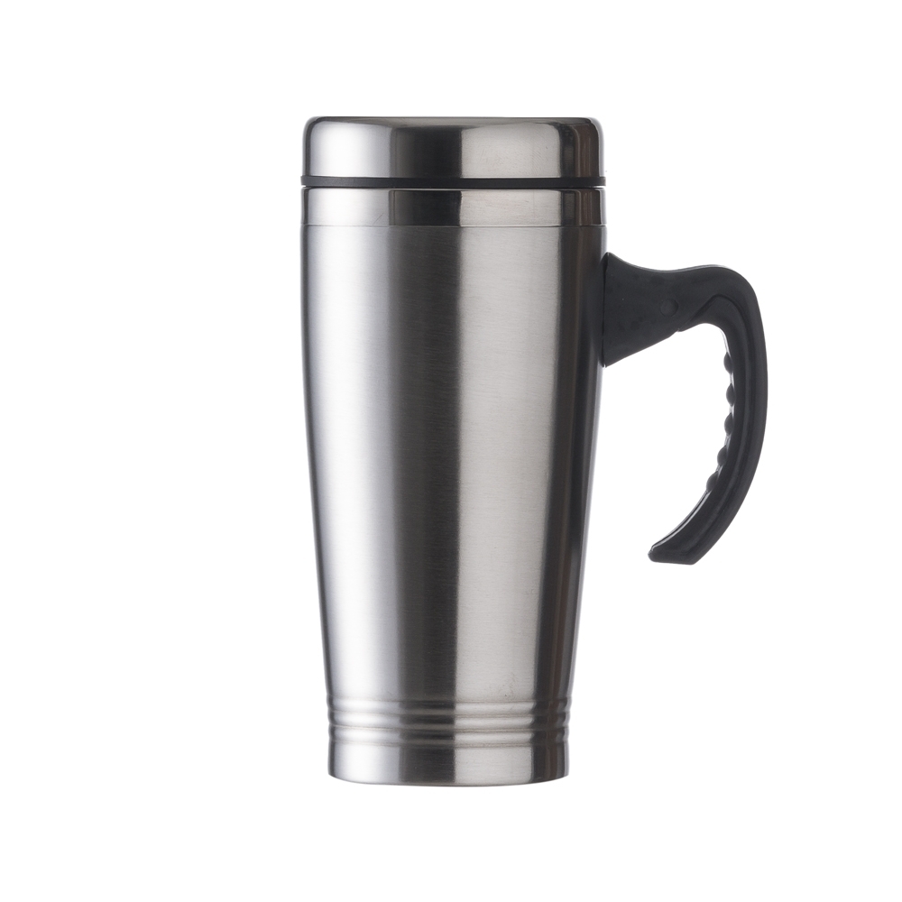 CANECA 450ML INOX C/ TAMPA — foto 1 de 1