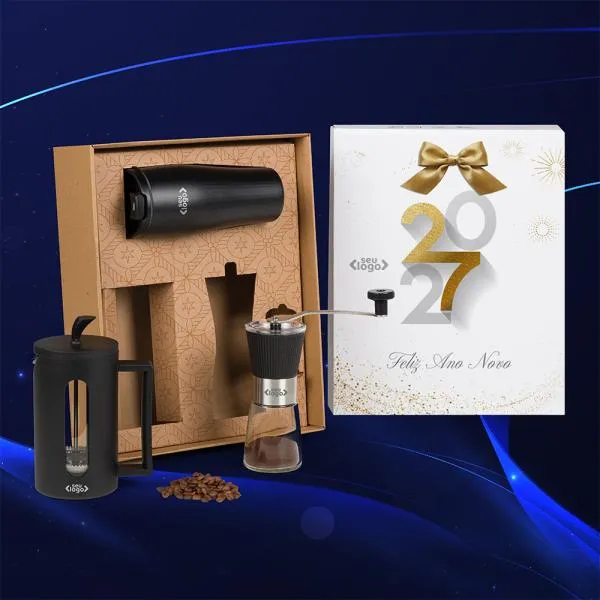 KIT CAFETEIRA, MOEDOR E COPO DUPLA CAMADA - 3 PÇS — foto 1 de 7