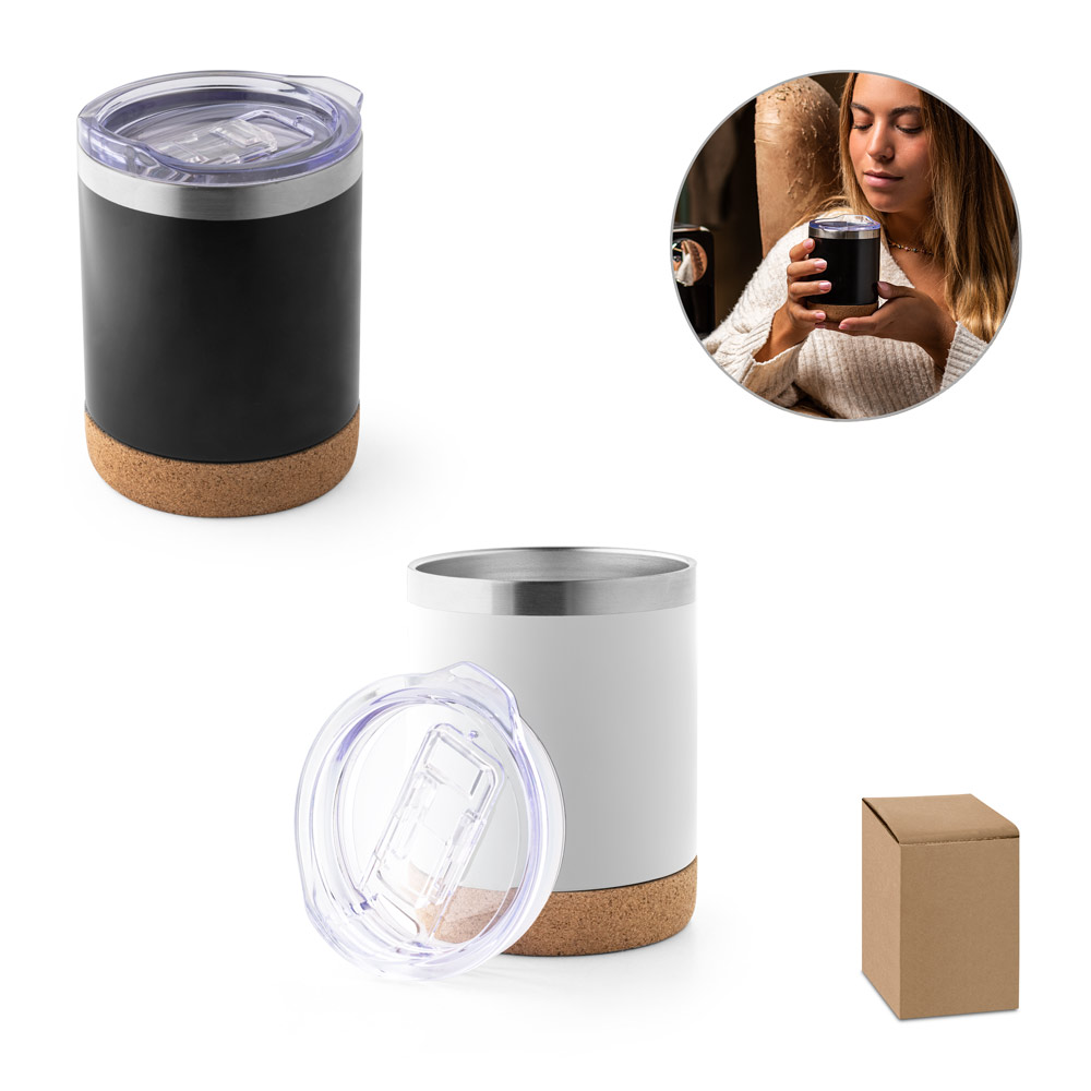 SOLBERG TUMBLER. Copo de viagem térmico em aço inox, de parede dupla isolada a vácuo (400 mL) — foto 1 de 3