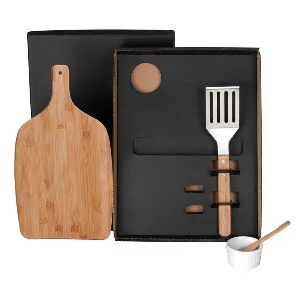 KIT PARA HAMBURGUER COM ESPÁTULA - 4 PÇS — foto 1 de 2