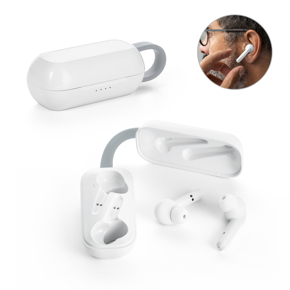 RUBIN WH. Fones de ouvido wireless com autonomia de 3h, em ABS — foto 1 de 2