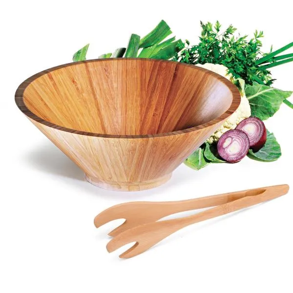KIT PARA SALADA EM BAMBU PEQUIM - 3 L - 2 PÇS — foto 1 de 5