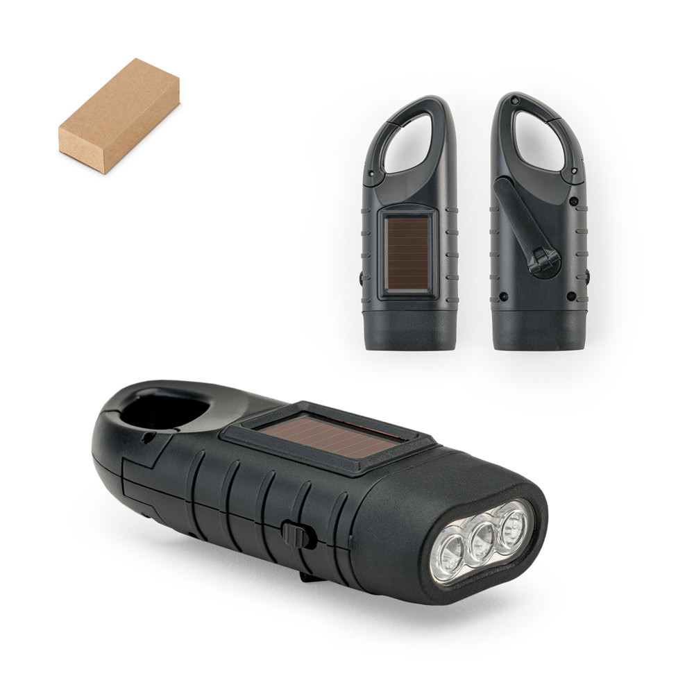 SOLARKY. Lanterna compacta de 0'5 W em ABS, com 3 LEDs brancos com 90 lumens — foto 1 de 2