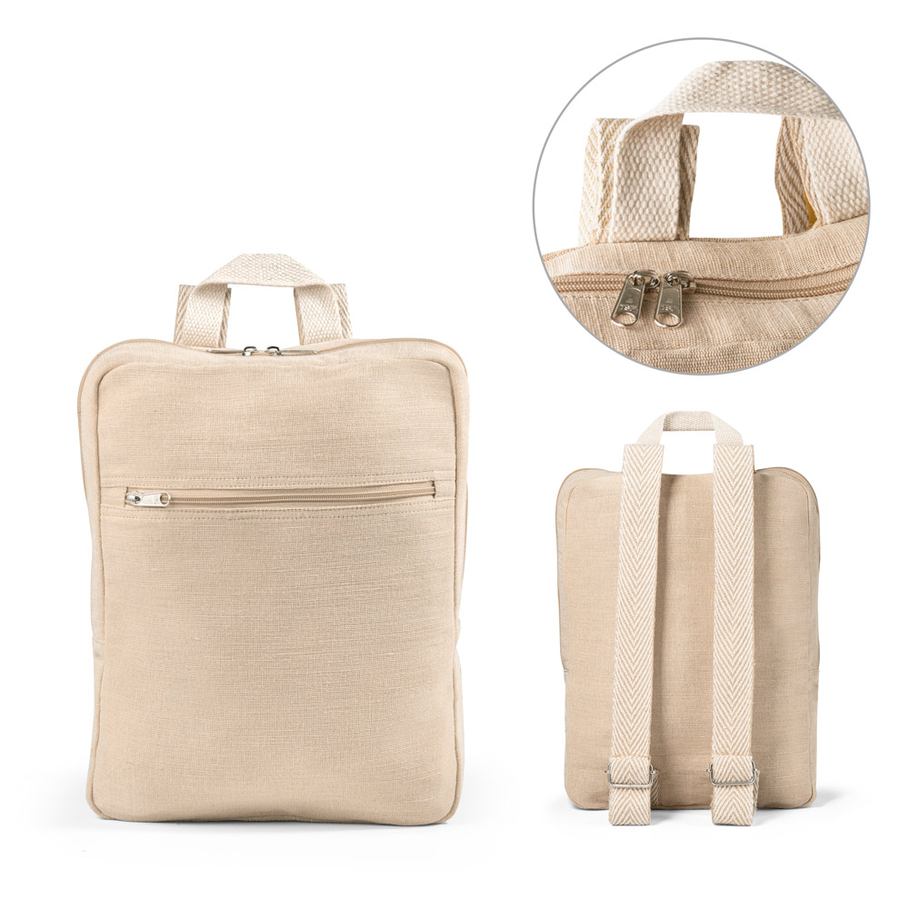 MARBELLA. Mochila em juco (mistura de algodão e juta, 275 g/m²) 7 L — foto 1 de 2