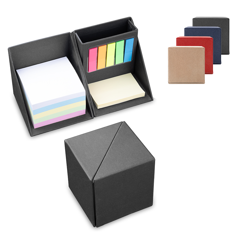 Mini caderno em formato de cubo em papelão reciclado - 7,5cm — foto 1 de 10