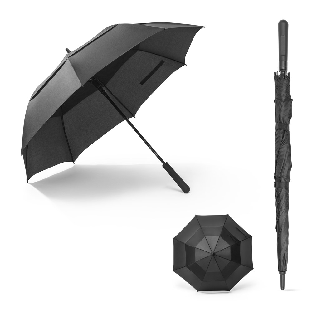 GAVIN. Guarda-chuva de 27'5'' em poliéster 100% reciclado pongee 190T com abertura automática — foto 1 de 2