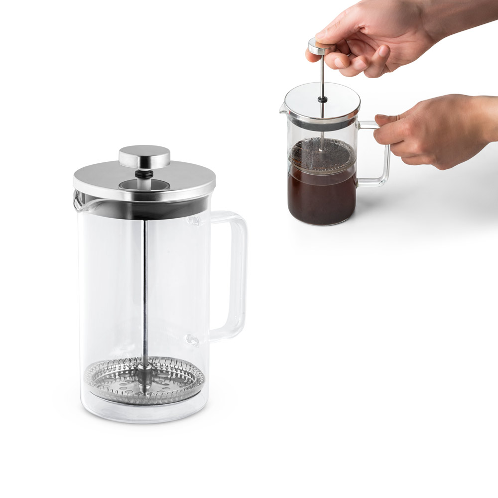 JENSON. Cafeteira em vidro borossilicato com tampa em aço inox (600 mL) — foto 1 de 2