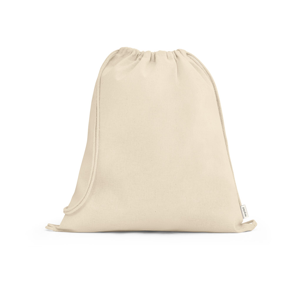 MAIORCA. Sacola tipo mochila em 100% algodão reciclado (180 g/m²) — foto 1 de 2