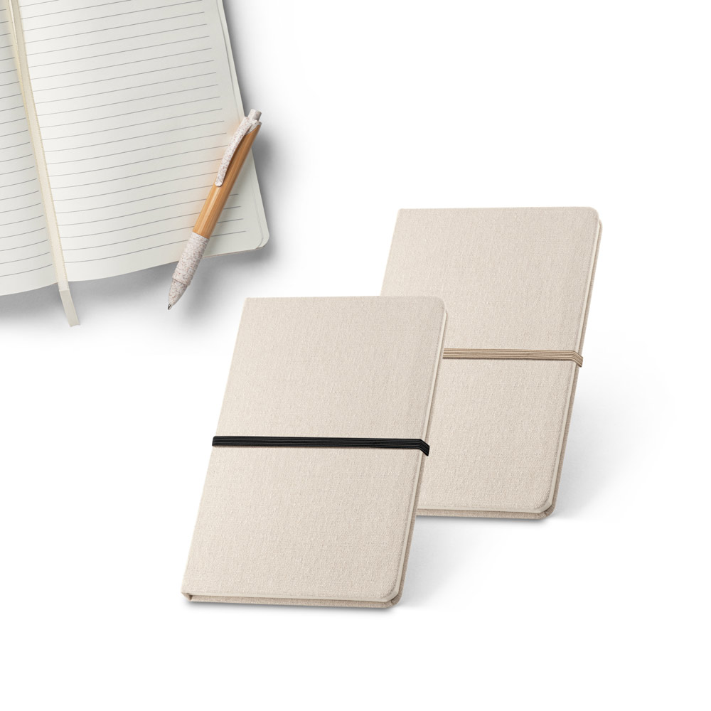 NERVAL. Caderno A5 de capa dura em linho (230 g/m²), com páginas pautadas — foto 1 de 3