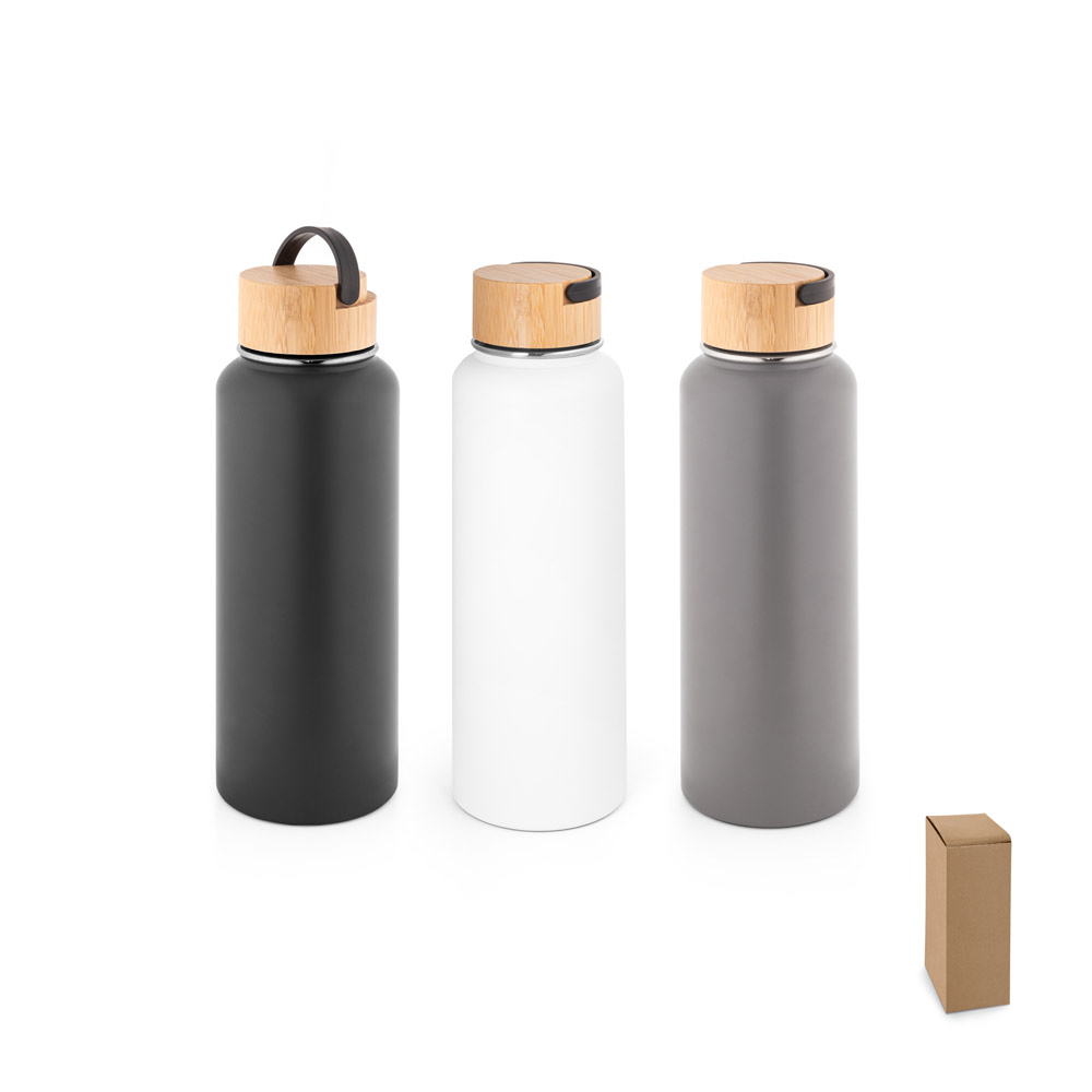 ARMSTRONG. Garrafa térmica em aço inox 90% reciclado de parede dupla isolada a vácuo, com revestimento em pó (1200 mL) — foto 1 de 4