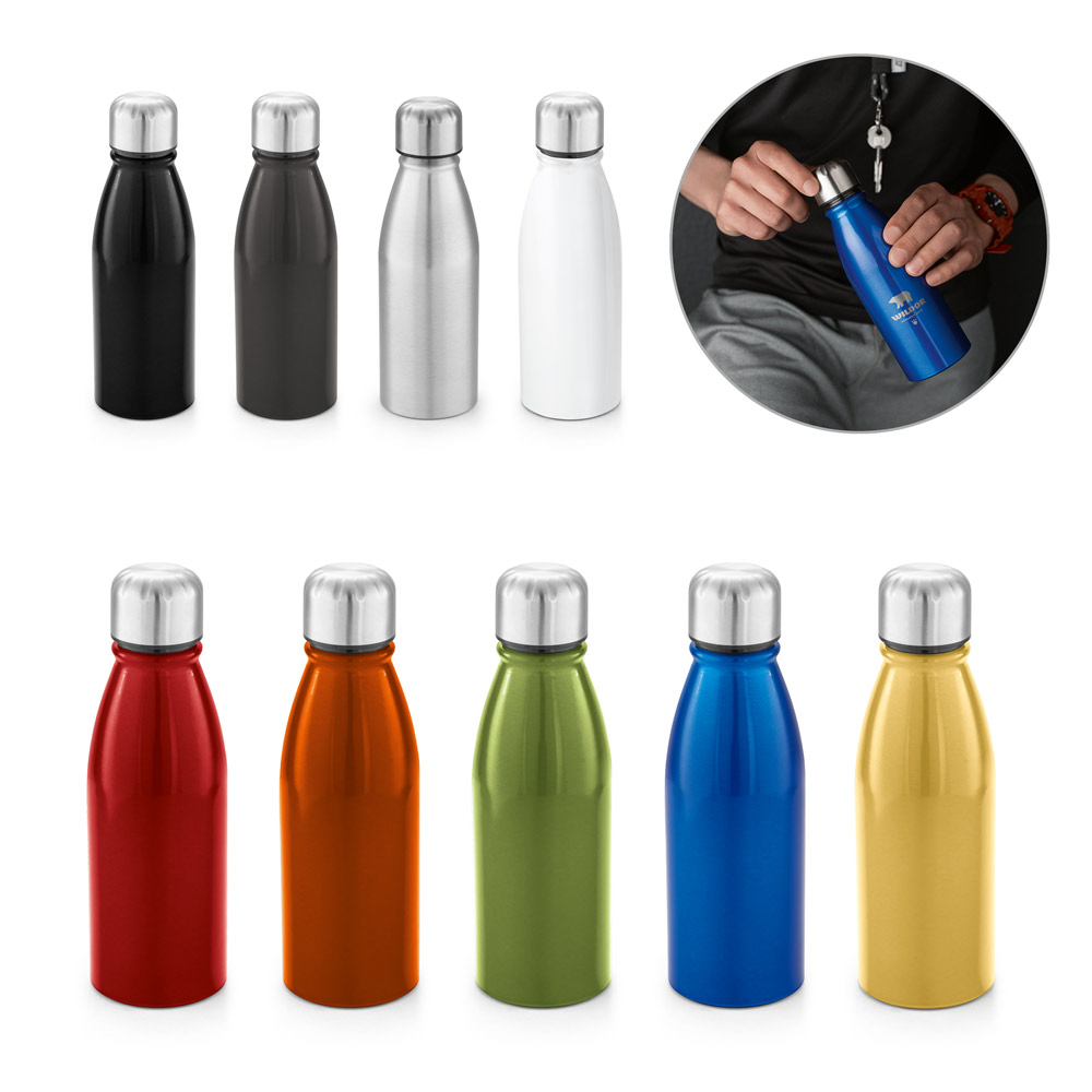 BEANE. Squeeze em alumínio com tampa em aço inox (500 mL) — foto 1 de 10