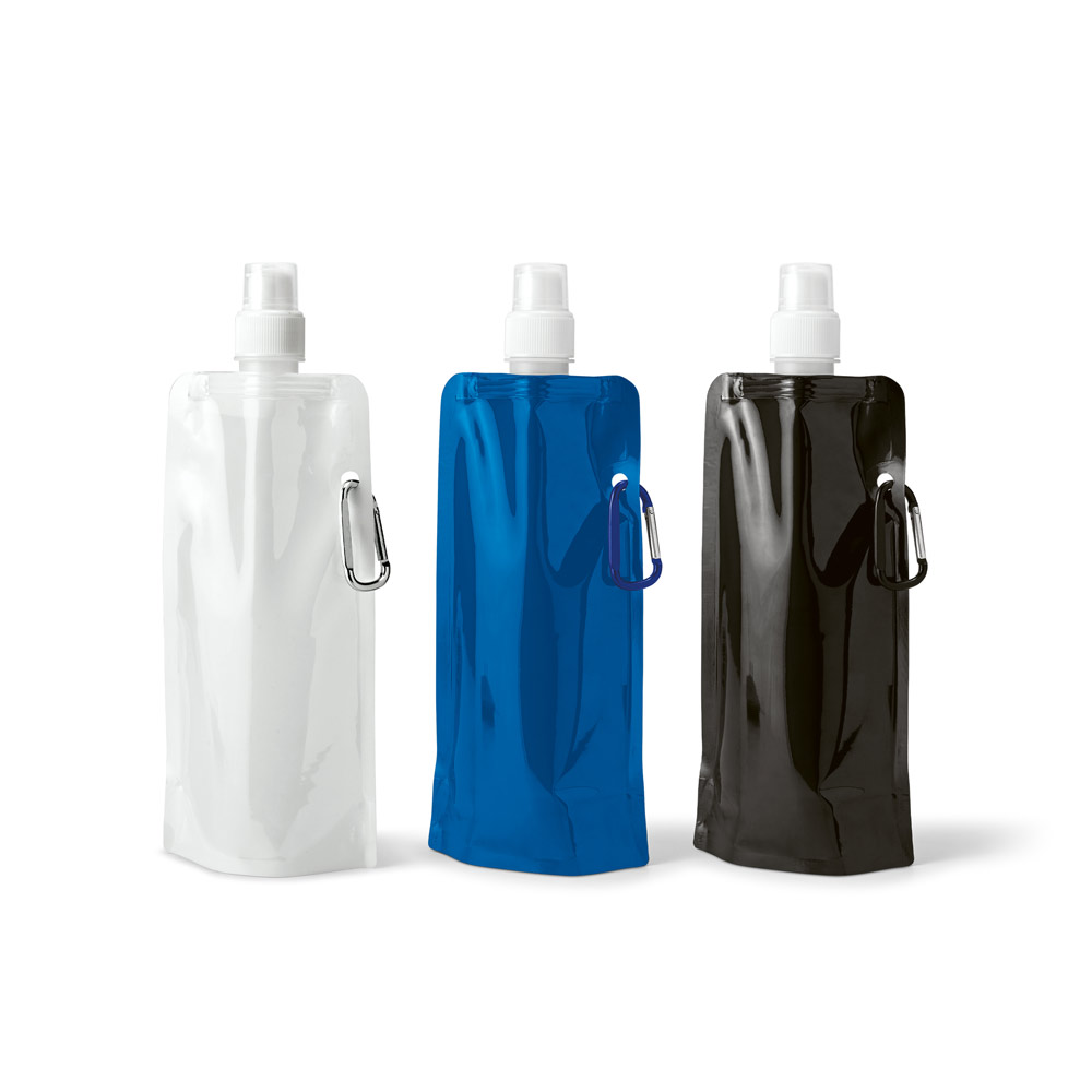 DECNOP. Squeeze dobrável em PE com bico de sistema "push-pull" e acabamento mate (460 mL) — foto 1 de 4