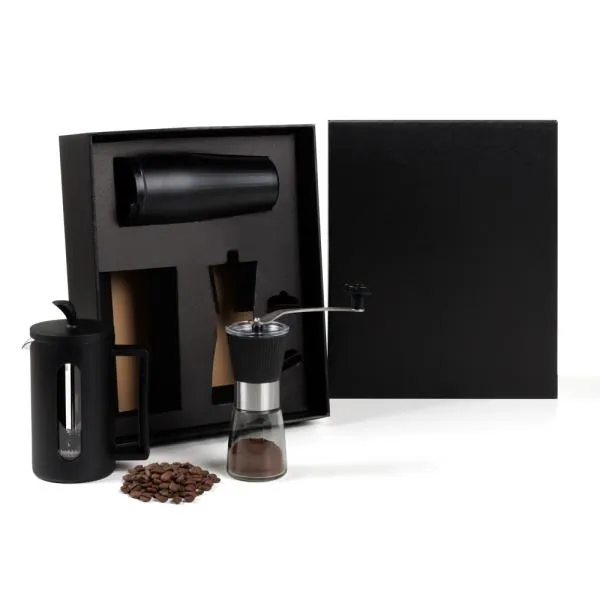 KIT CAFETEIRA, MOEDOR E COPO DUPLA CAMADA - 3 PÇS — foto 1 de 4