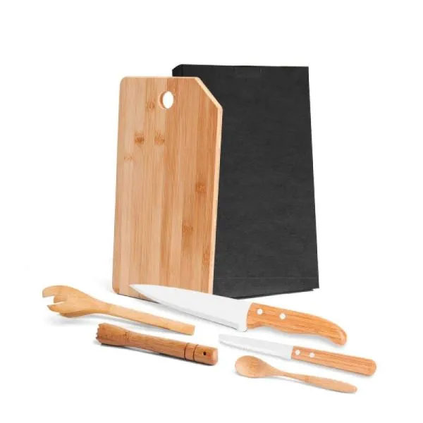 KIT PARA BAR EM MADEIRA / BAMBU MÔNACO - 6 PÇS — foto 1 de 9