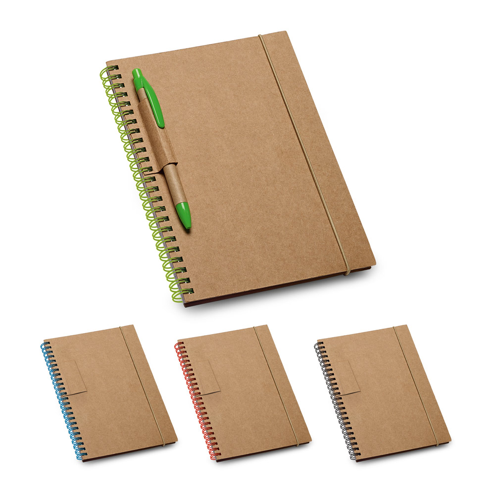 GARDEN. Caderno B6 de capa dura em cartão, com páginas pautadas recicladas — foto 1 de 5