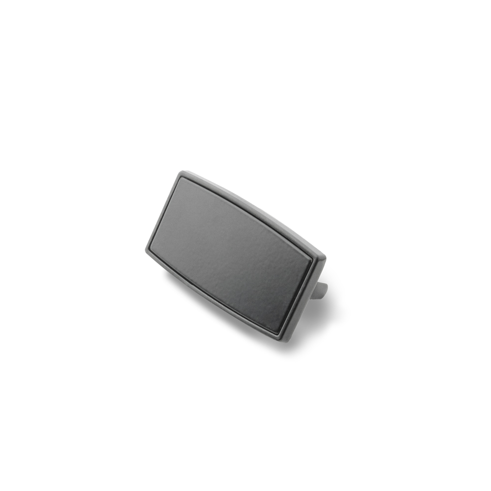 Placa de metal imantada preta dimensão de 4,5x2,3cm com dois imãs — foto 1 de 3