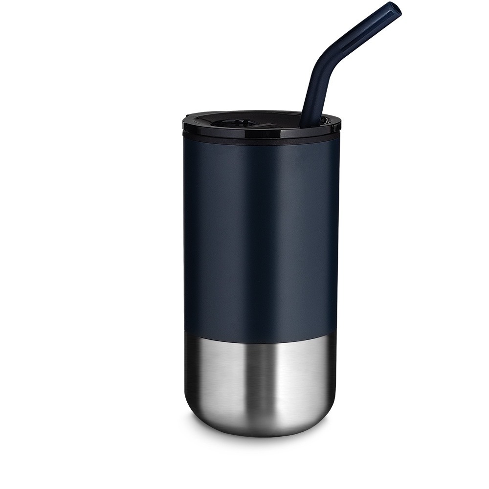 COPO INOX COM CANUDO 500ML — foto 1 de 3
