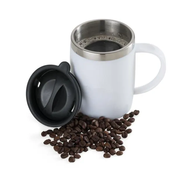 CANECA EM AÇO INOX / POLIESTIRENO - 400 ML — foto 1 de 8