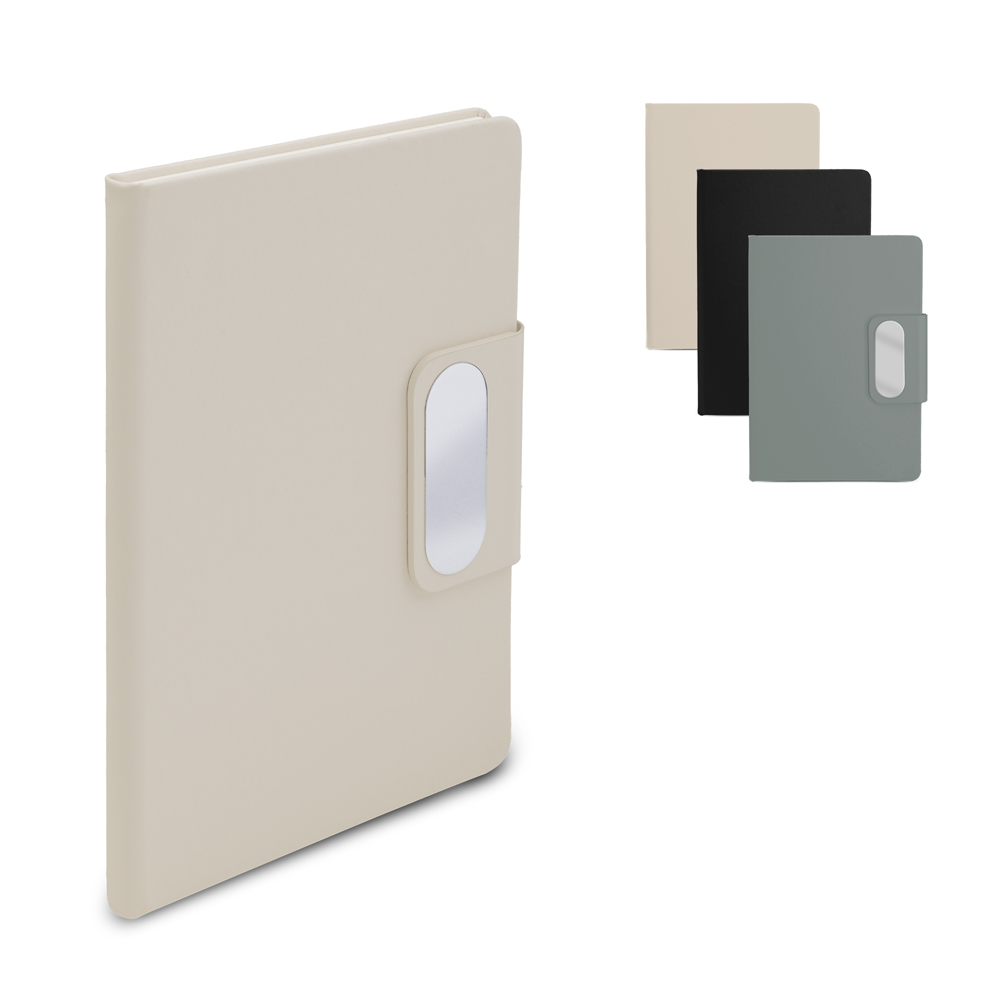 Caderno em PU com placa em metal — foto 1 de 8