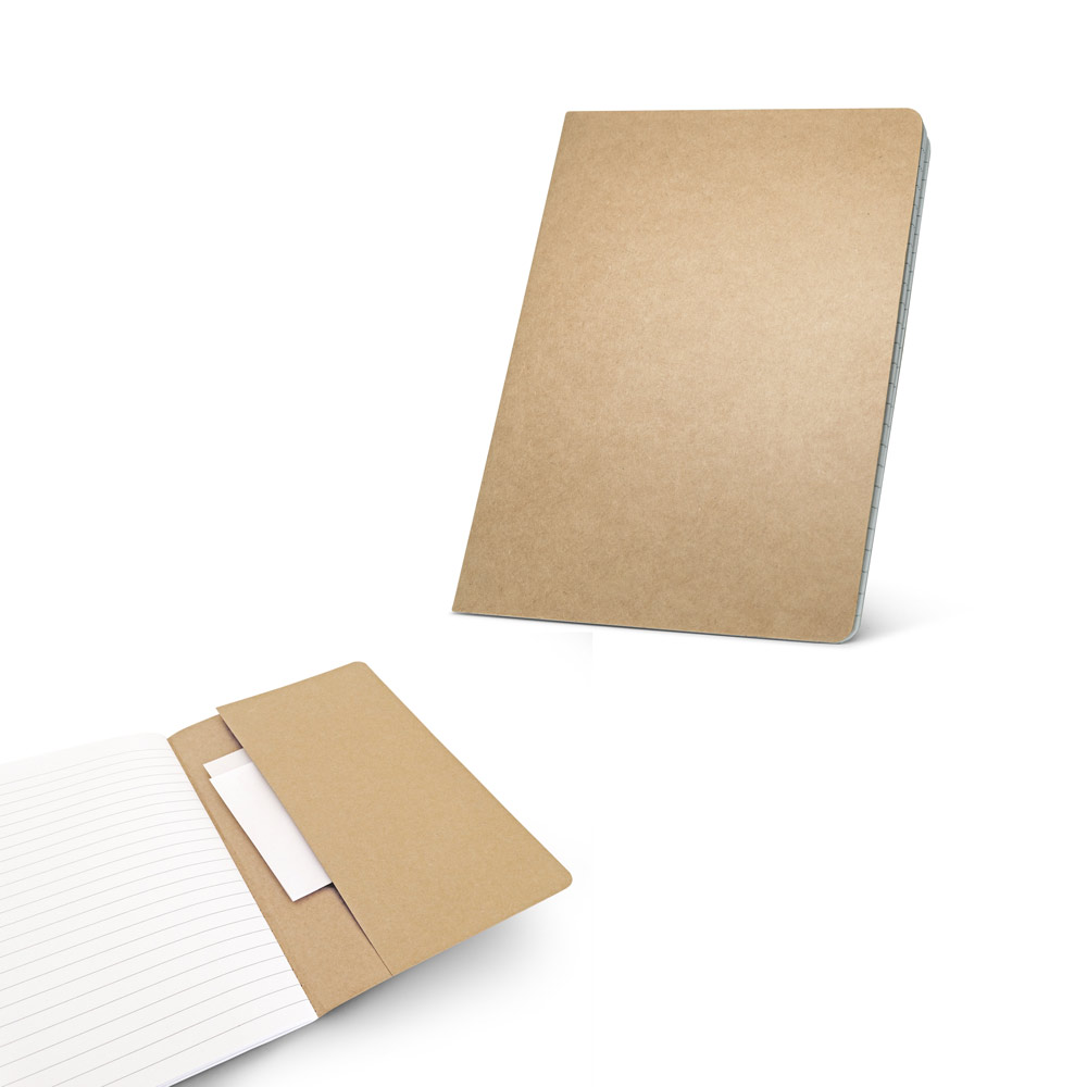 KOSTOVA. Caderno A5 de capa flexível em cartão kraft 100% reciclado, com páginas pautadas — foto 1 de 2